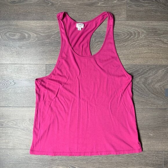 Aritzia Wilfred Tank Top sleeveless Racerback Pima Cotton Pink Size Small - Picture 2 of 15
